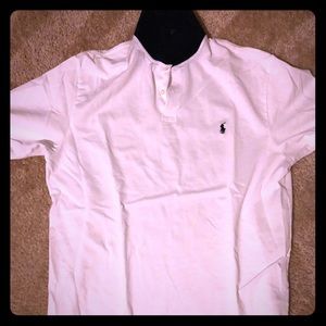 Polo Sport white with plaid Collar